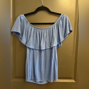 NWT America Eagle Outfitters light blue off-the-shoulder top